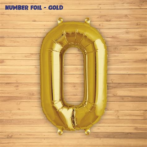 Number 0 Premium Gold Foil Balloon | Birthday Party Supplies Online – Party Supplies India