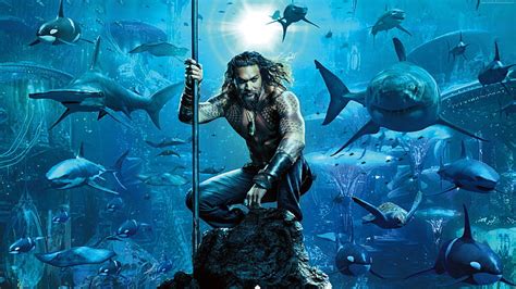 HD wallpaper: Aquaman, Jason Momoa, 4K, poster, underwater, fish, sea, animals in the wild ...