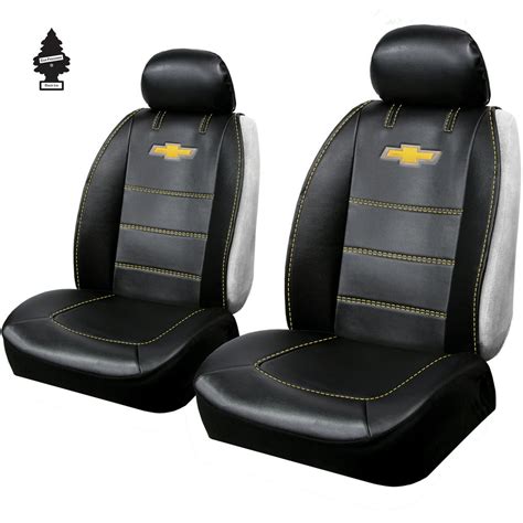 New Pair of Deluxe Edition Chevy Bowtie Logo Universal Sideless Seat ...