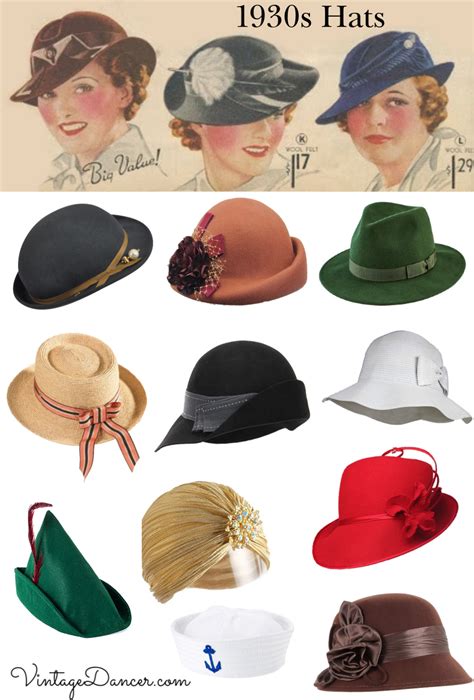 1930s Style Hats | Buy 30s Ladies Hats | 1930s fashion, 1930s hats ...