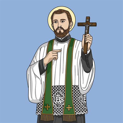 Saint Francis Xavier Colored Vector Illustration 13633684 Vector Art at ...