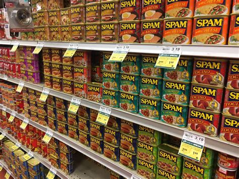 All these flavors of Spam in Hawaii : mildlyinteresting