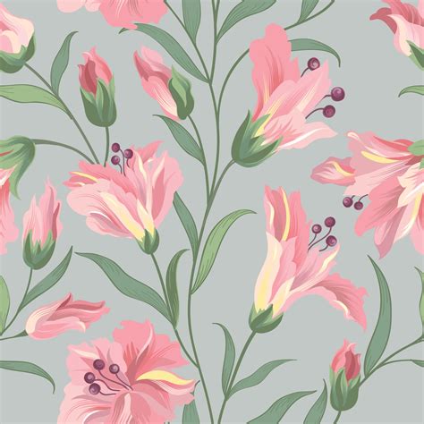 Floral seamless pattern. Flower background. Flourish wallpaper with flowers. 588674 Vector Art ...