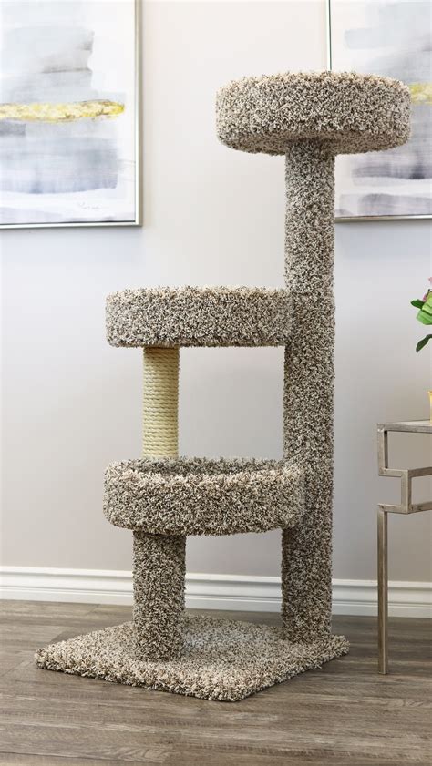 New Cat Condos 50" Carpeted Cat Tree & Reviews | Wayfair