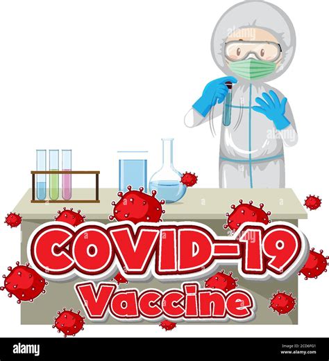 Laboratorian inventing covid vaccine illustration Stock Vector Image & Art - Alamy