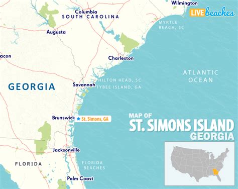 Map Of St Simons Island Beaches - Long Dark Ravine Map