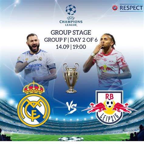 Copy of Champions League Real Madrid vs Leipzig | PosterMyWall