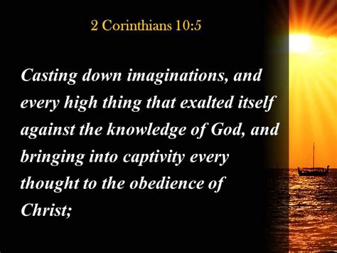 2 Corinthians 10 5 We take captive every thought PowerPoint Church ...