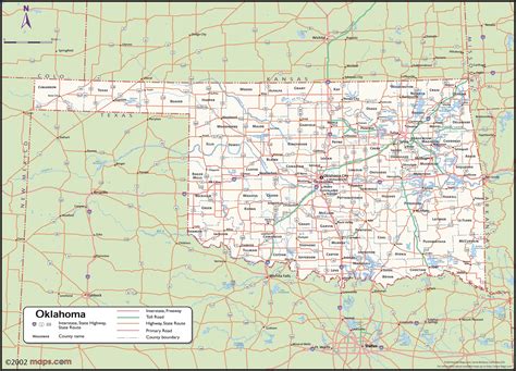 Oklahoma Counties Map With Names