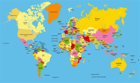 Resultado de imagen para planisferio politico Continents And Oceans, Anima Mundi, World Map ...