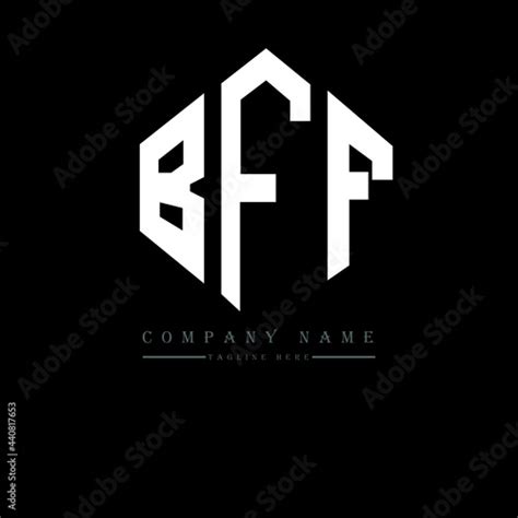 BFF letter logo design with polygon shape. BFF polygon logo monogram. BFF cube logo design. BFF ...