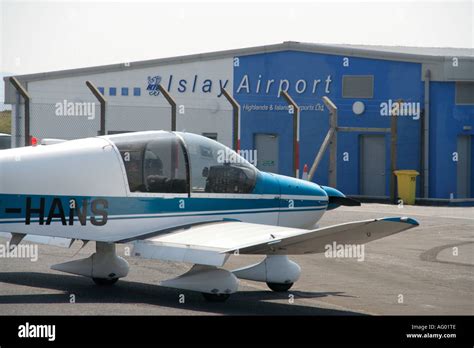 isle of islay airport light aircraft terminal building scotland uk gb ...