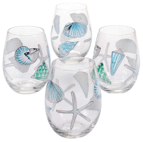 Coastal Drinking Glasses with a Splash of Ocean & Sea Life Designs - Coastal Decor Ideas ...