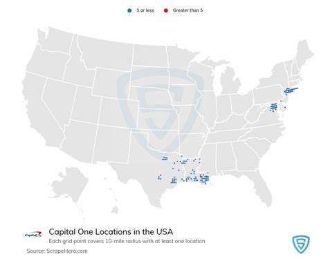 List of all Capital One bank locations in the USA - ScrapeHero Data Store