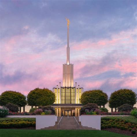 Atlanta Temple Front Sunset - LDS Temple Pictures