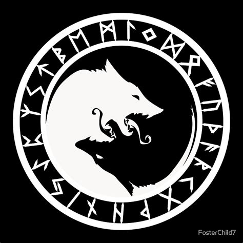 "Fenrir /// Rune Circle (Variant II)" by FosterChild7 | Redbubble