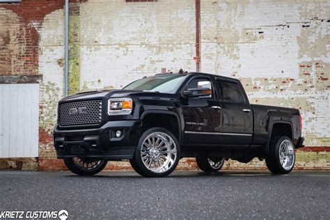 Leveled 2017 GMC Sierra 2500HD Denali with 24×12 American Force Atoms ...