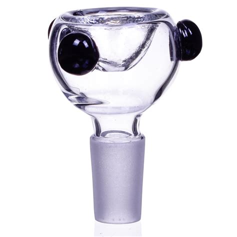 Smoking Accessories 14mm Dry Male Glass Bowl With Black Accent - Dry Herb - Bowls & Accessories ...