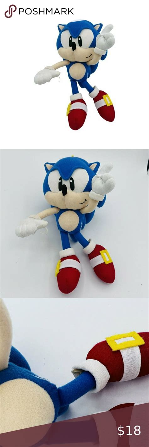 Sonic The Hedgehog Blue Plush 9.5” Sega Genesis Stuffed Animal