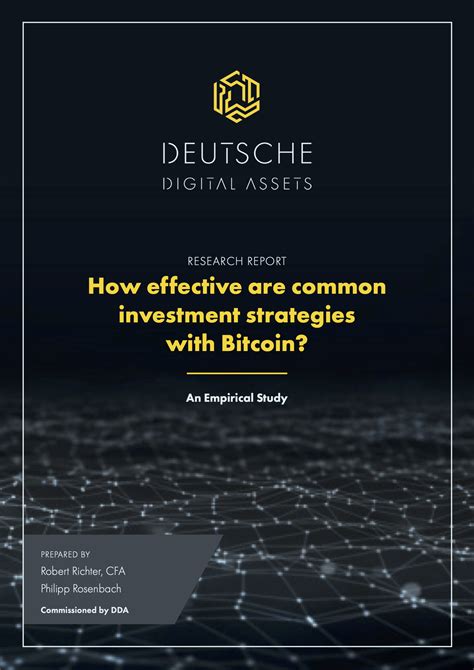 How Effective are Common Investment Strategies with Bitcoin? - Deutsche Digital Assets