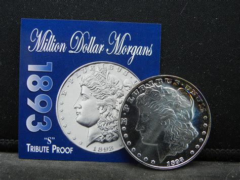 Sold Price: 1893-S Morgan Dollar Tribute Proof Replica With COA. - March 2, 0119 5:00 PM EDT