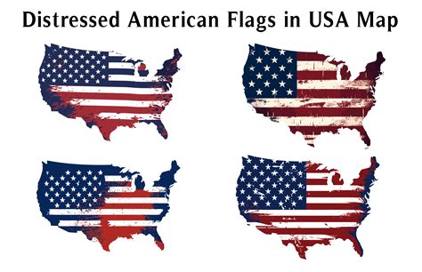 Distress American Flag in USA Map Bundle Graphic by Designs River · Creative Fabrica