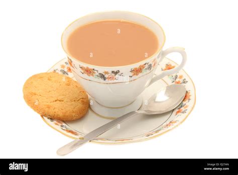 Milk Tea Cup With Biscuits