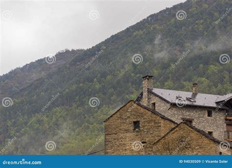 Through the Village of Broto Stock Image - Image of medieval, broto ...