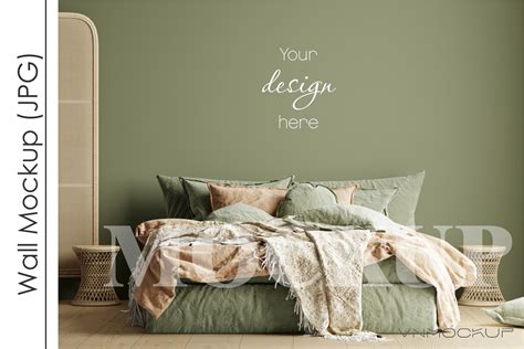 Bedroom Wall Mockup, Blank Wall Mockup Graphic by VNmockup · Creative Fabrica