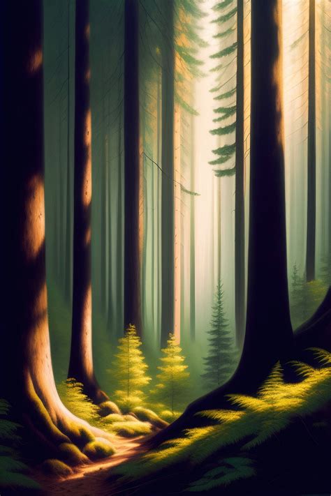 Download Ai Generated, Trees, Forest. Royalty-Free Stock Illustration ...