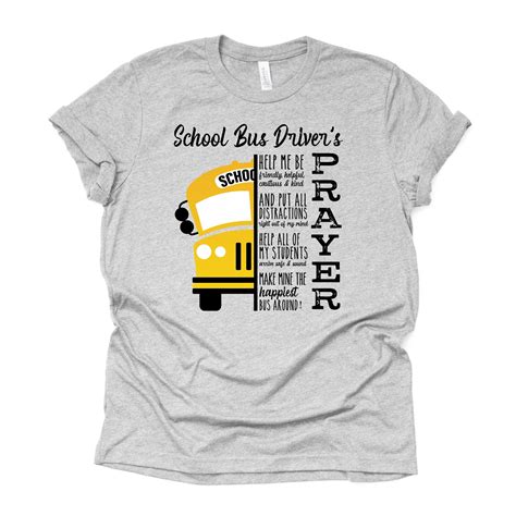 School Bus Driver Shirt School Bus Driver Prayer Happiest - Etsy