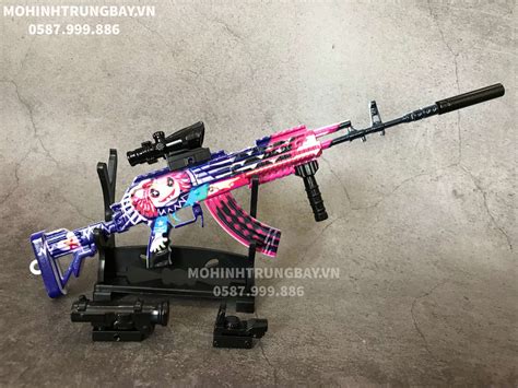 Mô Hình PUBG M762 Skin Búp Bê 26cm Tặng Kèm 3 Scope Và Kệ Trưng Bày