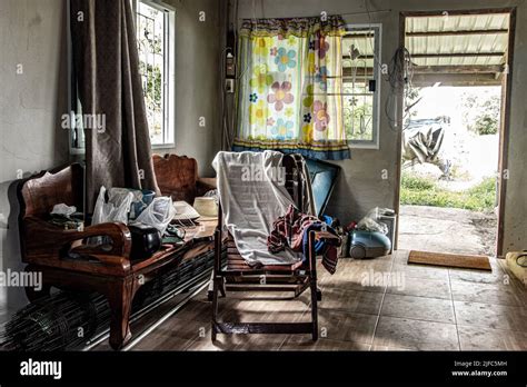 Interior of a rural house, living room of a house in the countryside ...