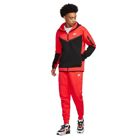 Nike Tech Fleece Full-Zip Tracksuit Red Black White - KNVBshop.nl