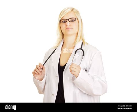 Medical doctor with black stethoscope Stock Photo - Alamy