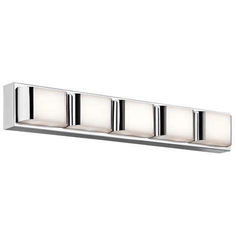 Nita 30" LED Linear Bath Light in Chrome Bathroom Light Bar, Bathroom Wall Lights, Bath Light ...