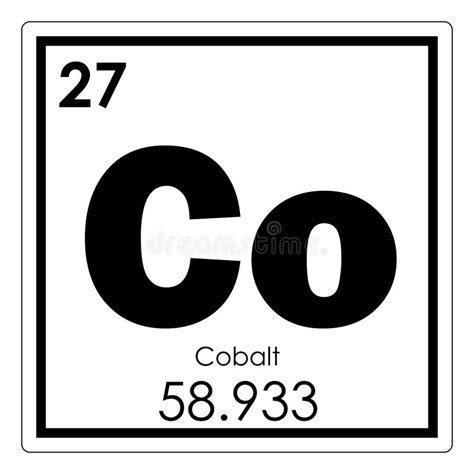 Cobalt chemical element stock photo. Image of chemical - 107919782