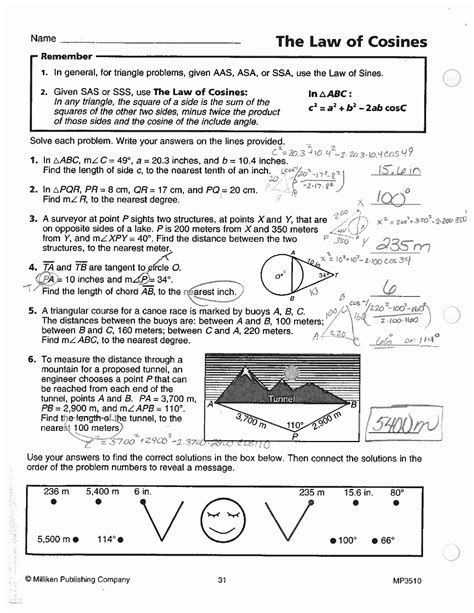 50 Law Of Sines Worksheet