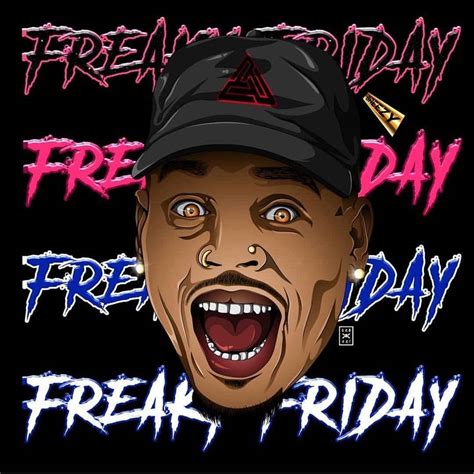 Download Freaky Friday Chris Brown Graffiti Style Art Wallpaper | Wallpapers.com