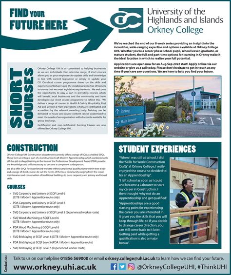 Orkney College - Find Your Future Here - The Orcadian Online