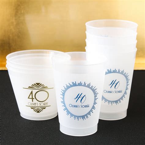 Personalized Frosted Plastic Birthday Cups | Beau-coup