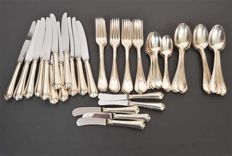 Lot - Christofle Spatours Silver-plate Flatware Set