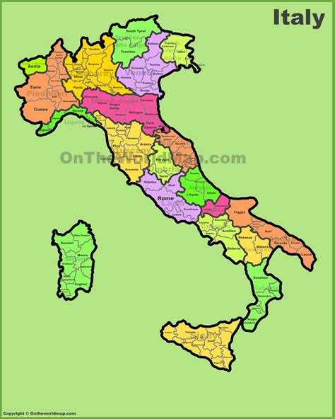 Italy Provinces Map