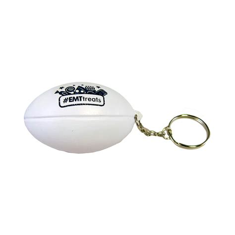 Rugby Ball Shaped Keyring Stress Ball