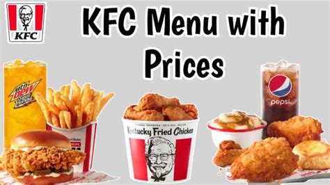 KFC Menu with Prices 2025 USA [UPDATED]