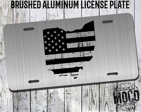 Ohio Distressed Flag License Plate - Etsy