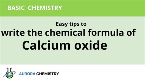 Write the chemical formula of Calcium oxide - YouTube