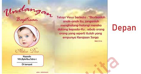 Contoh Undangan Baptisan Anak - IMAGESEE