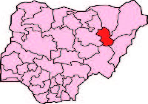 Map of Nigeria showing Gombe State | Download Scientific Diagram