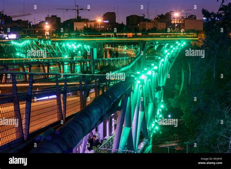 Tehran, Iran - March 18, 2018: View of Tabiat Bridge at night Stock Photo - Alamy